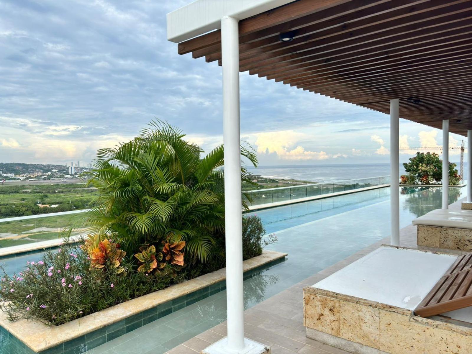 Dominiqueplayaazul Apto De Lujo Con Jacuzzi Privado En Balcon Cartagena