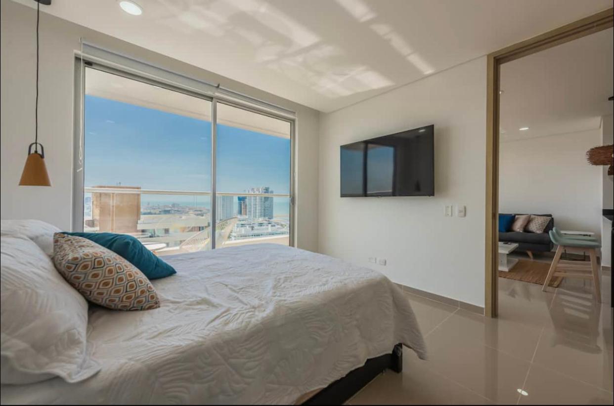Espectacular Apartamento Piso Alto Con Excelente Vista Al Mar Y A La Ciudad Amurallada Apartment Cartagena