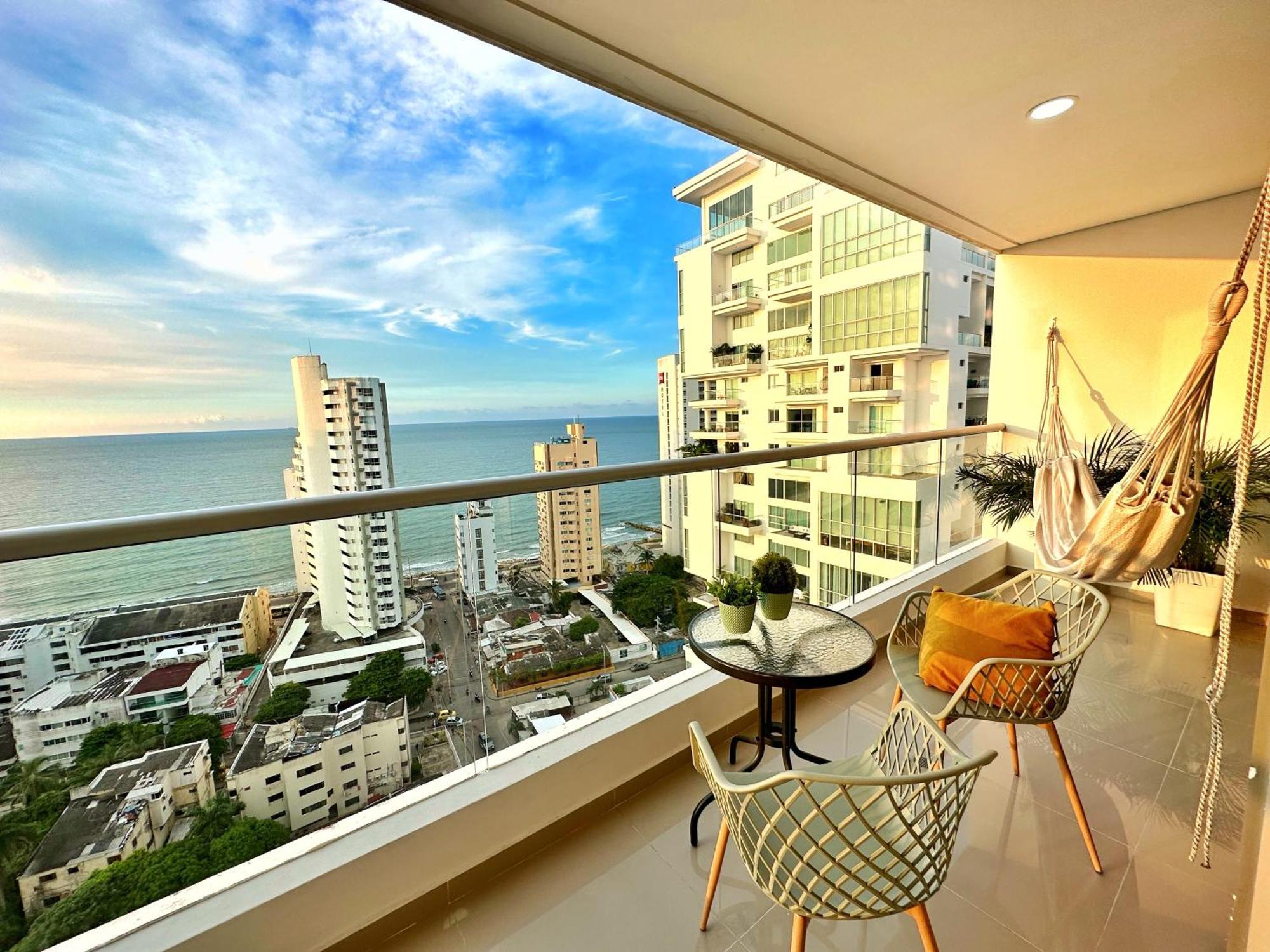 Espectacular Apartamento Piso Alto Con Excelente Vista Al Mar Y A La Ciudad Amurallada Apartment Cartagena