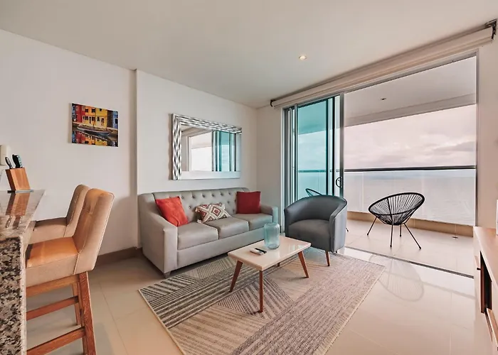 Magnifico Apto De 1 Habitacion Con Vista Inmejorable Al Mar En Bocagrande
