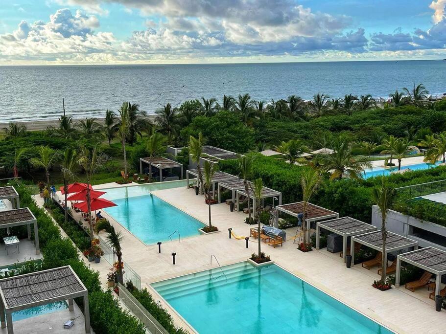 Apartamento Vista Al Mar Lateral Panoramic View,spectacular Building,pools, Morros Zoe Ultimo Piso Cartagena