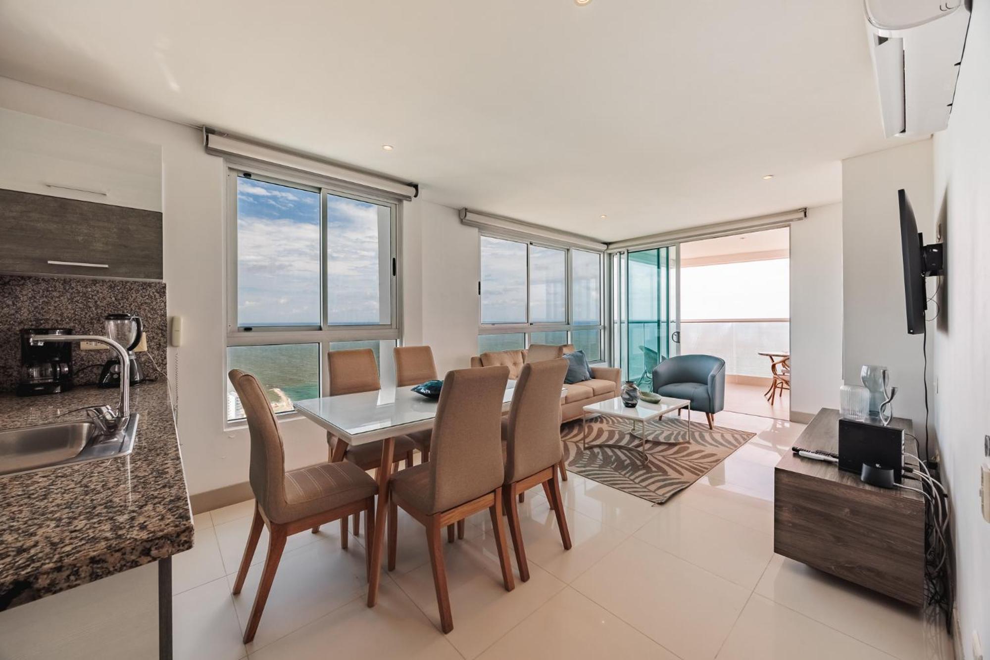 Apartamento Apto De 2 Con Imponente Vista Al Mar En Bocagrande *