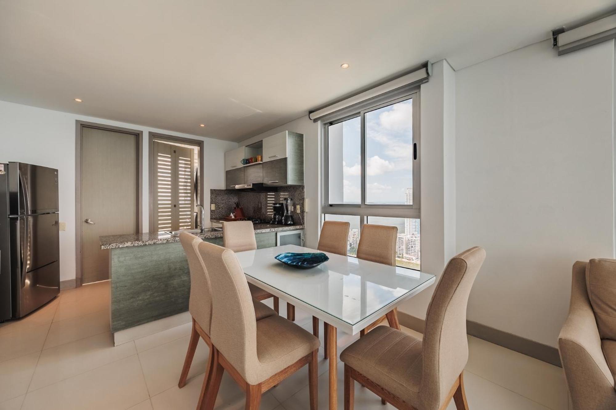 Apartamento Apto De 2 Con Imponente Vista Al Mar En Bocagrande Cartagena