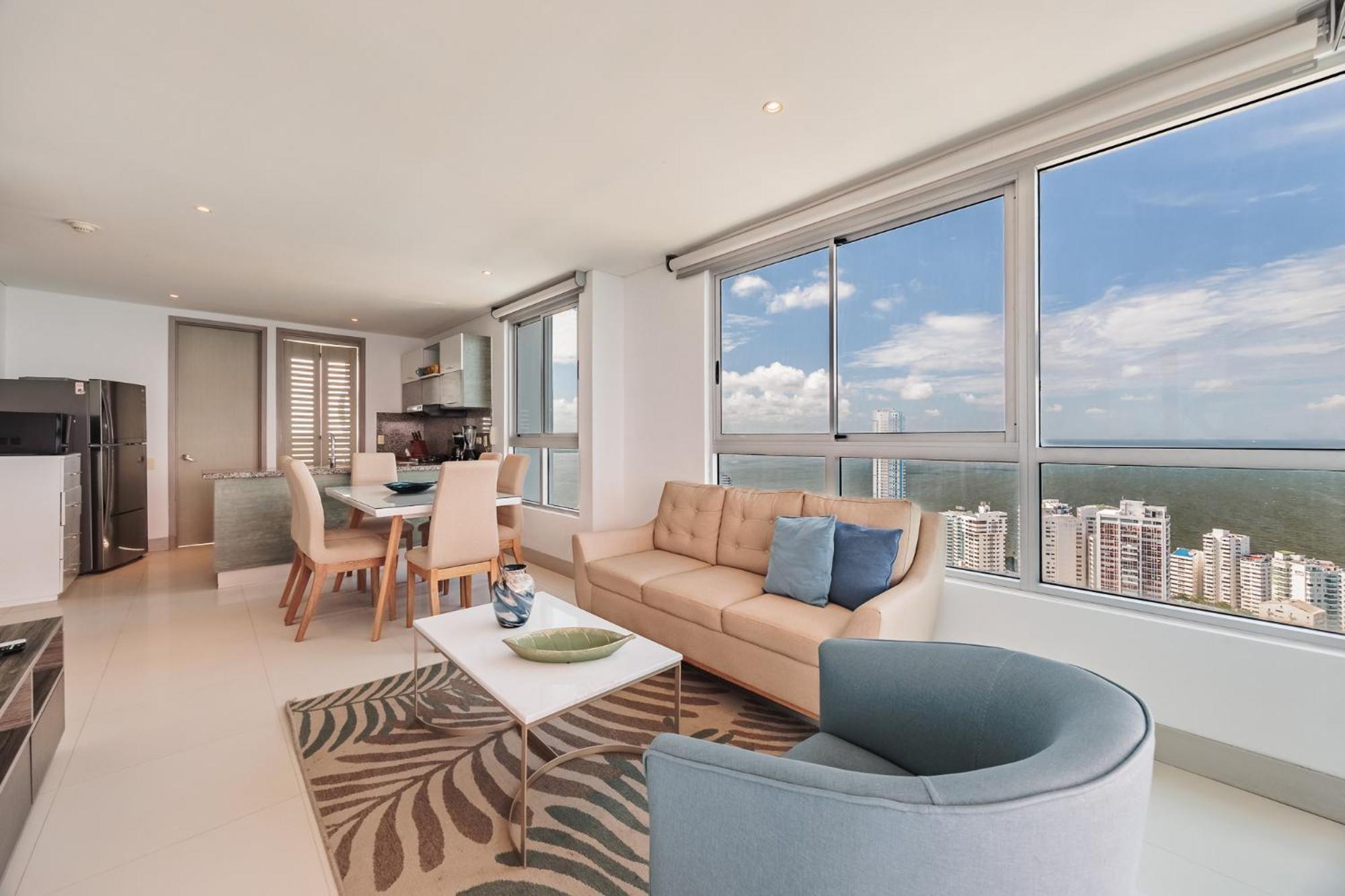 Apto De 2 Con Imponente Vista Al Mar En Bocagrande * Cartagena