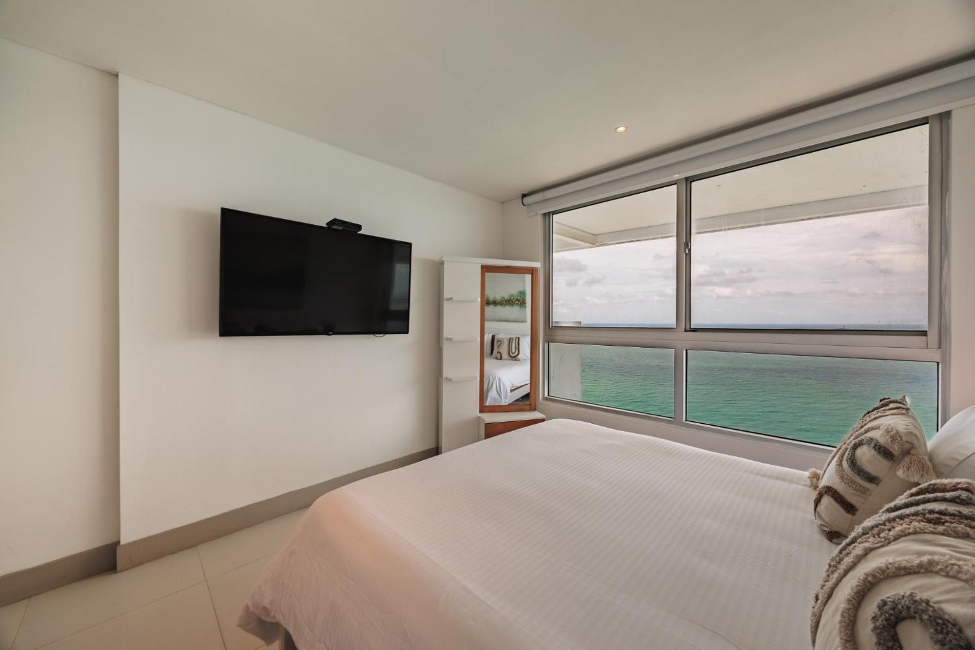 Apto De 2 Con Imponente Vista Al Mar En Bocagrande Cartagena