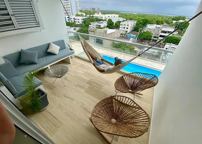 Moderno Apartasuite Cartagena Beach Vista Piscina, Cienaga Y Aeropuerto
